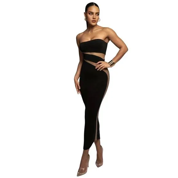 gold metalic dress Ladivine CA113 Metallic with Crystals Fitting Dress – Sparkly Gowns